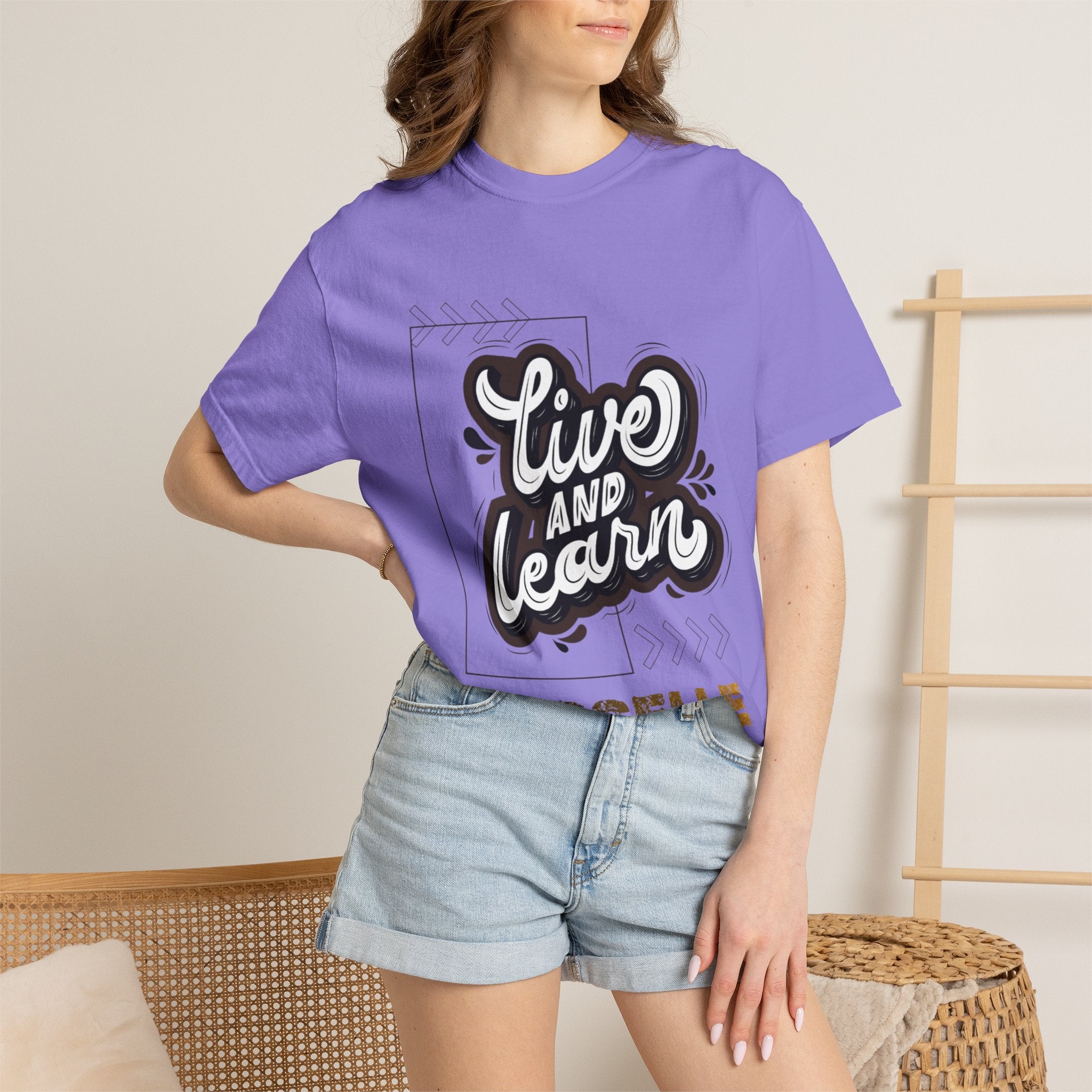 Live and Learn Graphic T-Shirt — "Live and Learn" Motivational Tee