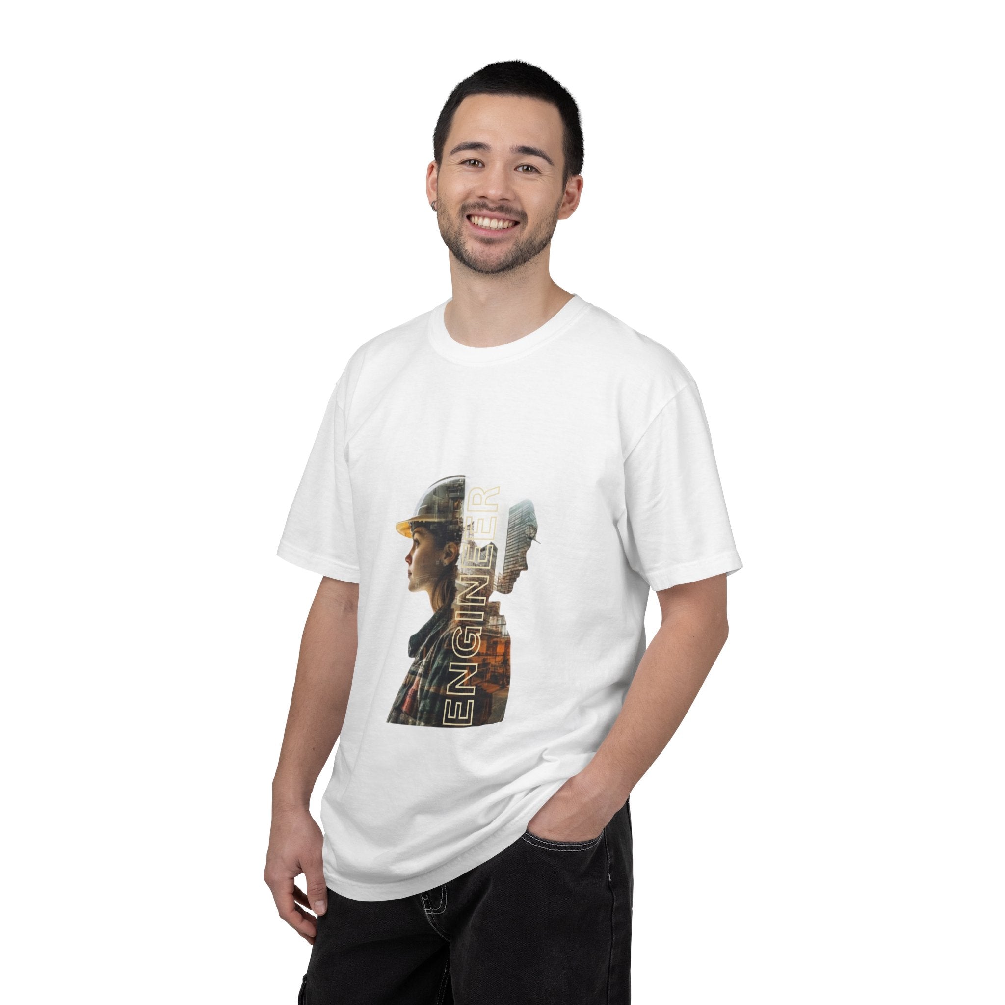 Engineer Double-Exposure Photo T-Shirt