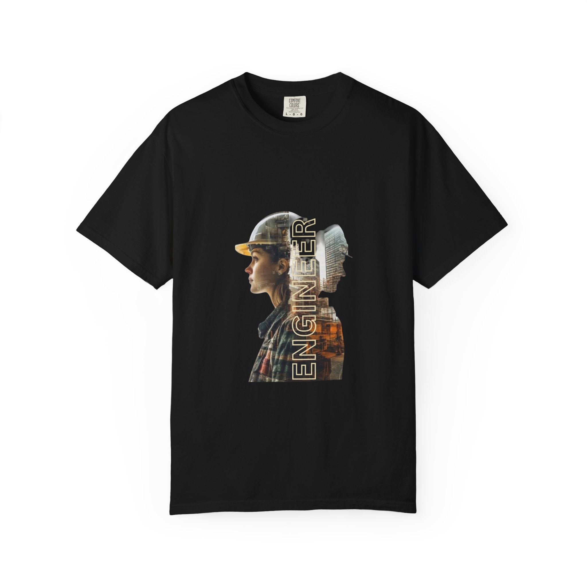 Engineer Double-Exposure Photo T-Shirt