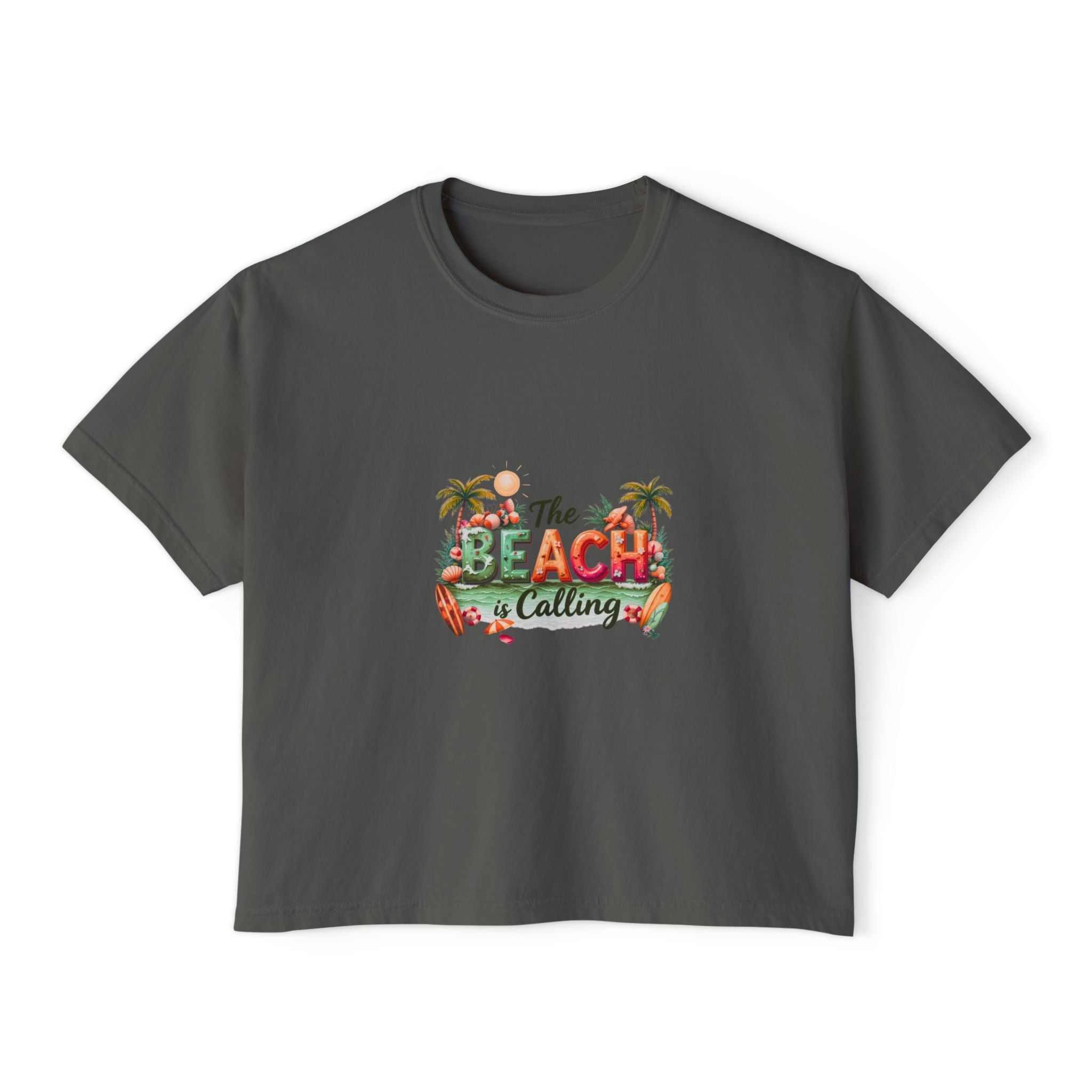 The Beach Is Calling Boxy Tee