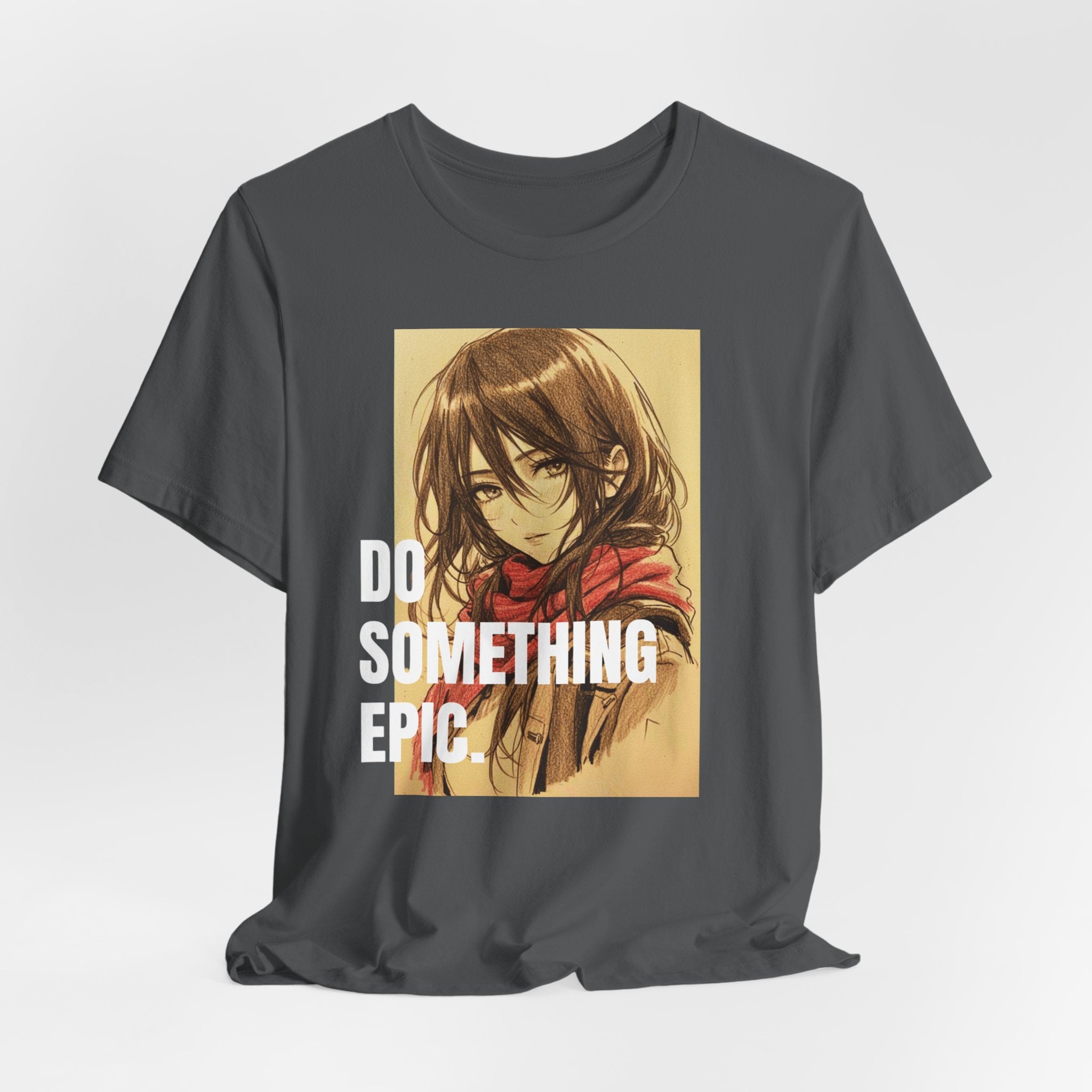 Anime Girl Portrait Tee — "Do Something Epic" Graphic T-Shirt