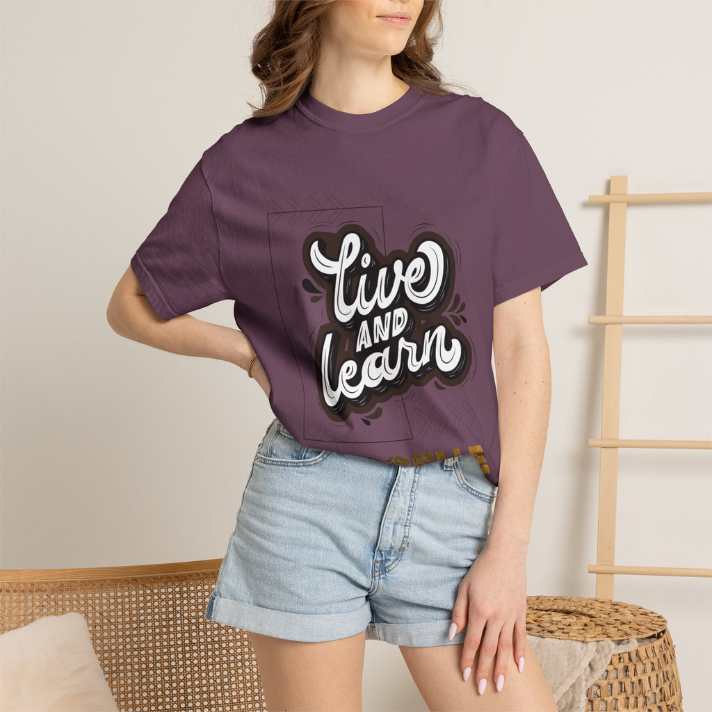 Live and Learn Graphic T-Shirt — "Live and Learn" Motivational Tee
