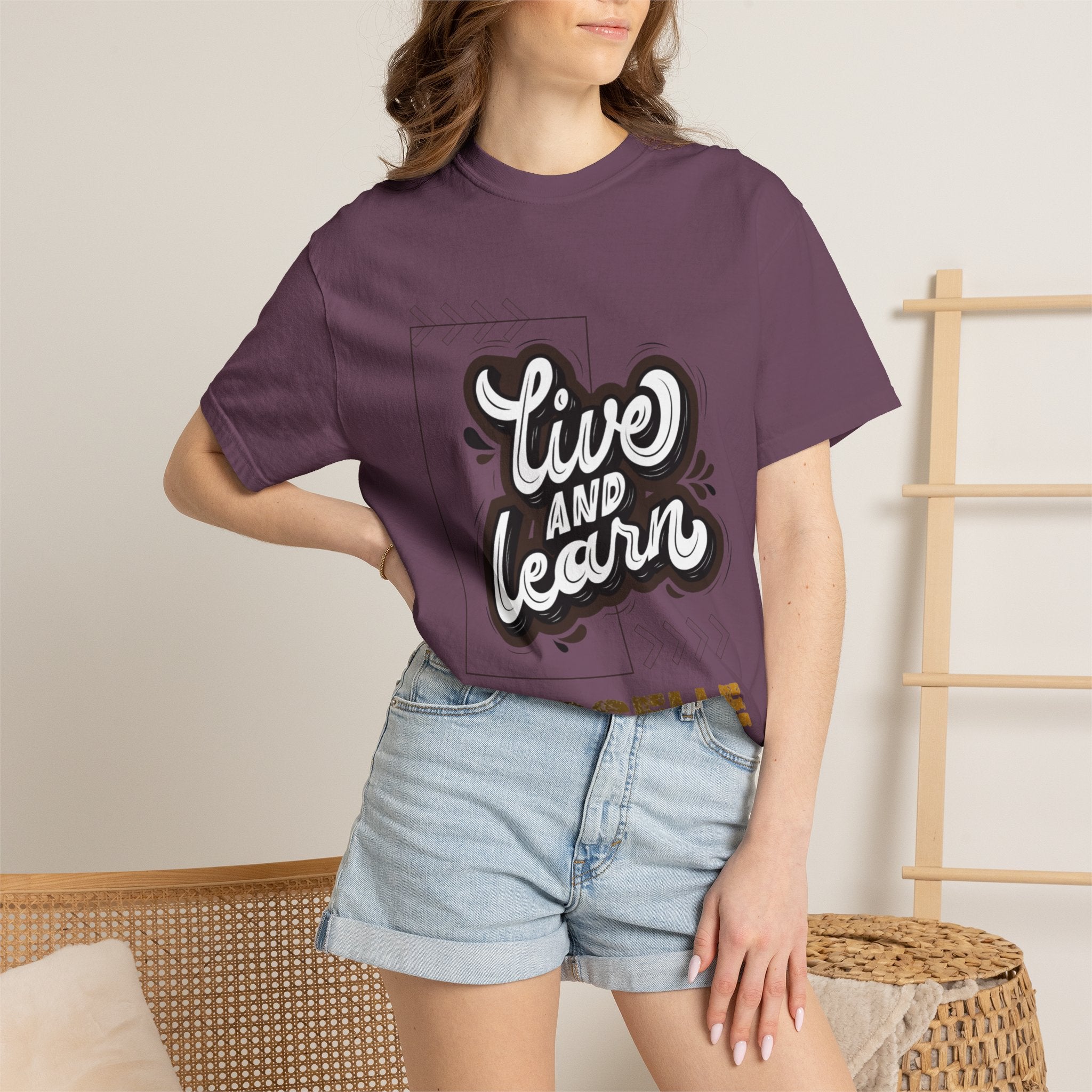 Live and Learn Graphic T-Shirt — "Live and Learn" Motivational Tee