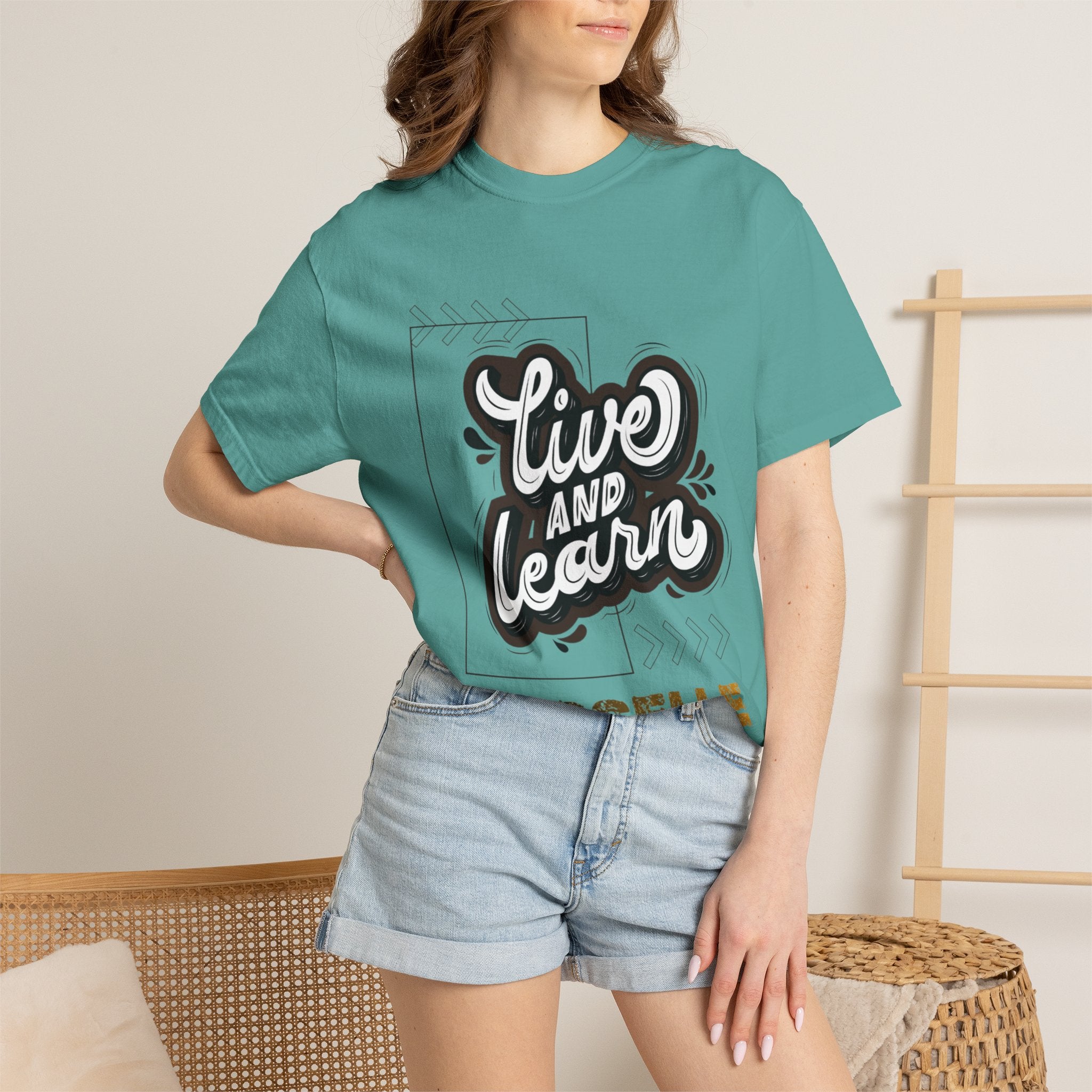 Live and Learn Graphic T-Shirt — "Live and Learn" Motivational Tee