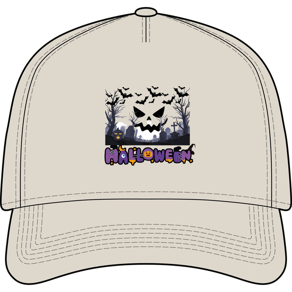 Halloween Pumpkin Skull Cap - Spooky Haunted Night Baseball Hat