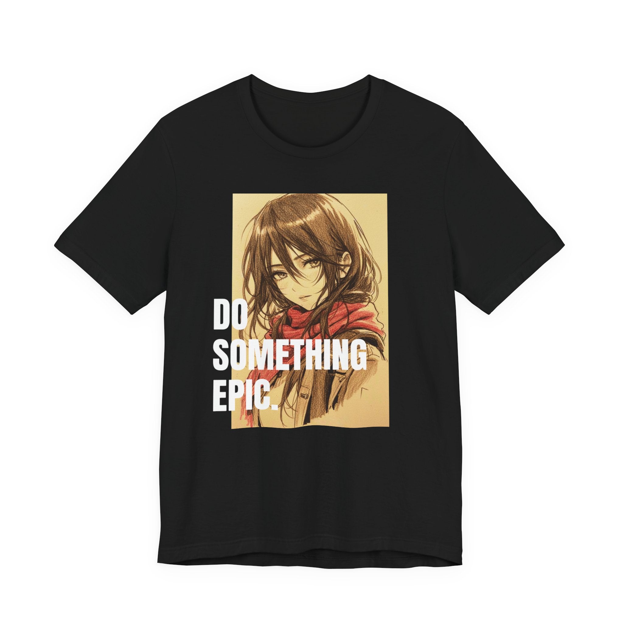 Anime Girl Portrait Tee — "Do Something Epic" Graphic T-Shirt