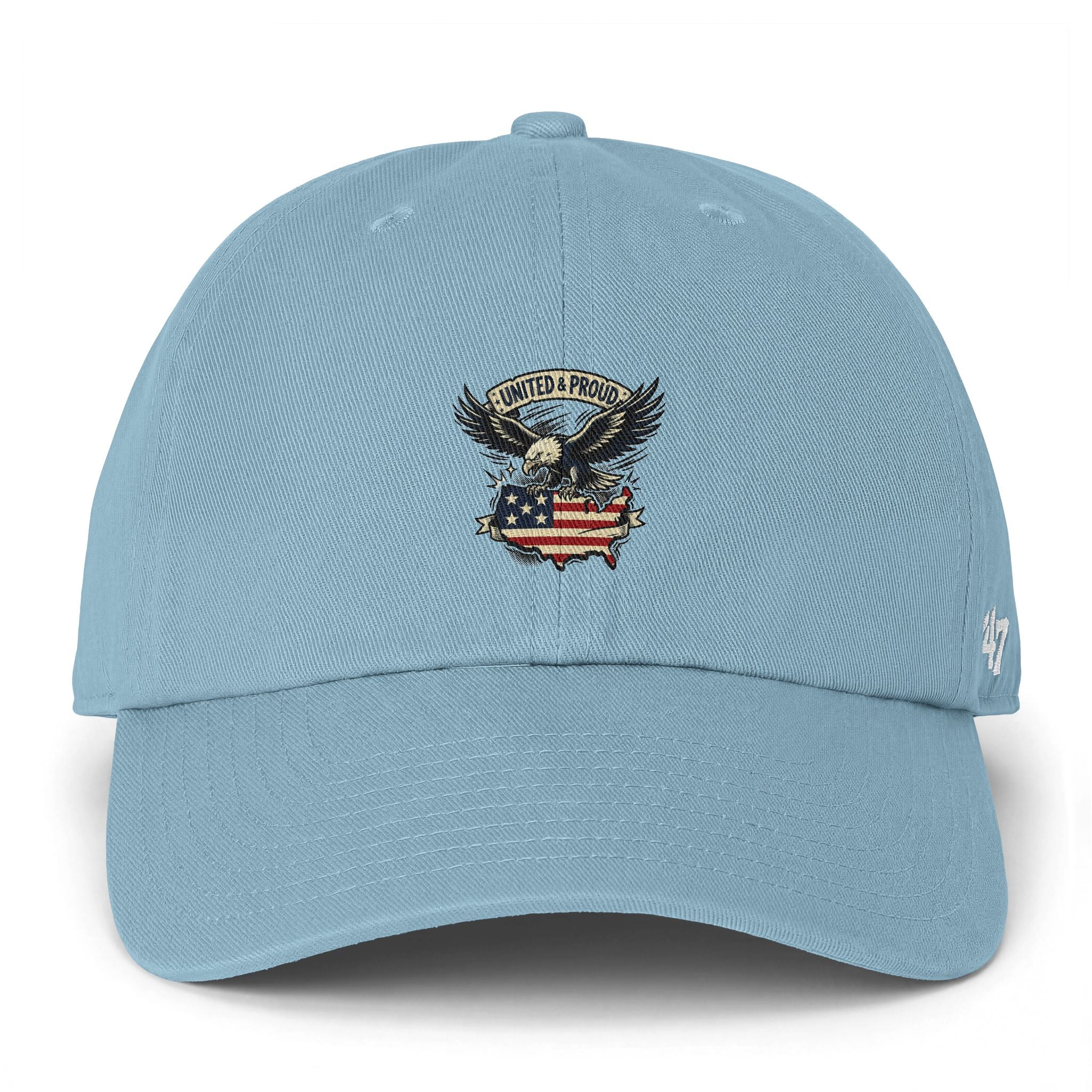 Patriotic Eagle Dad Cap – "United & Proud" Embroidered USA Flag Hat