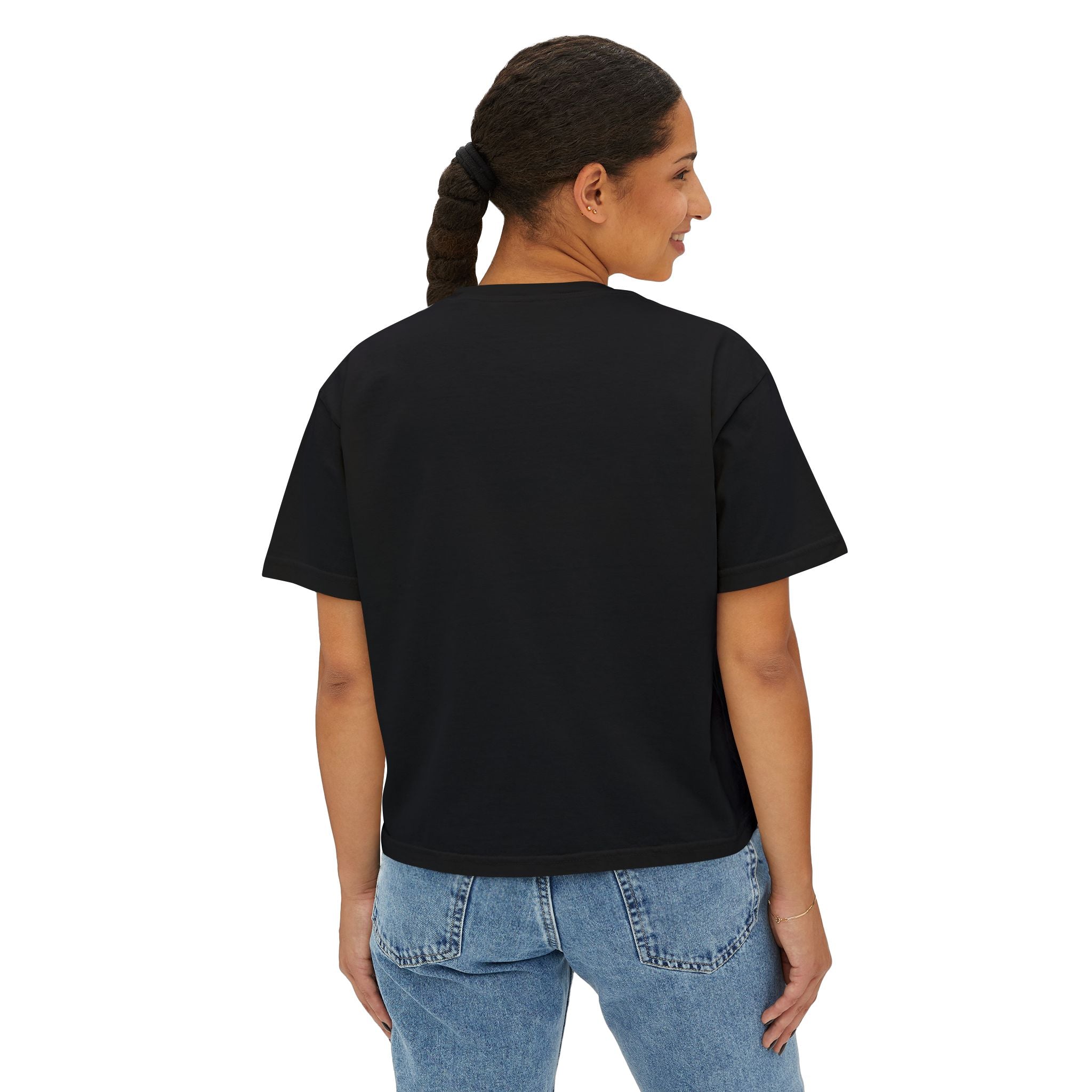 Boxy Tee — 'Real Vibes Only, Stay Original' Graphic Cropped T-Shirt