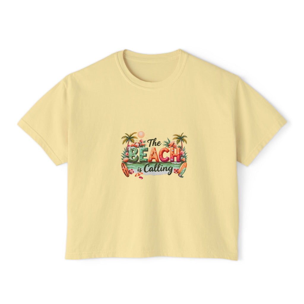 The Beach Is Calling Boxy Tee
