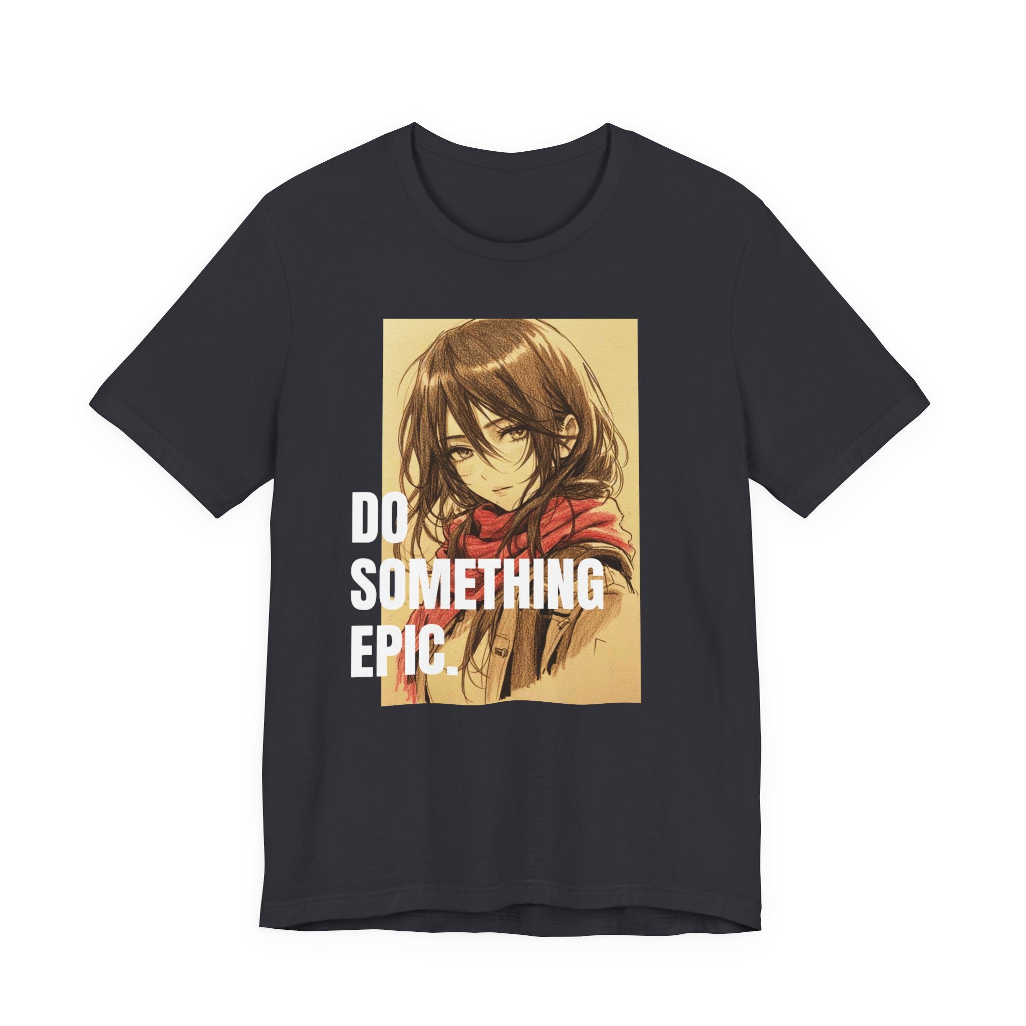 Anime Girl Portrait Tee — "Do Something Epic" Graphic T-Shirt