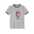 Ringer T‑Shirt — 'Unstoppable Queen' Colorful Floral Portrait Graphic