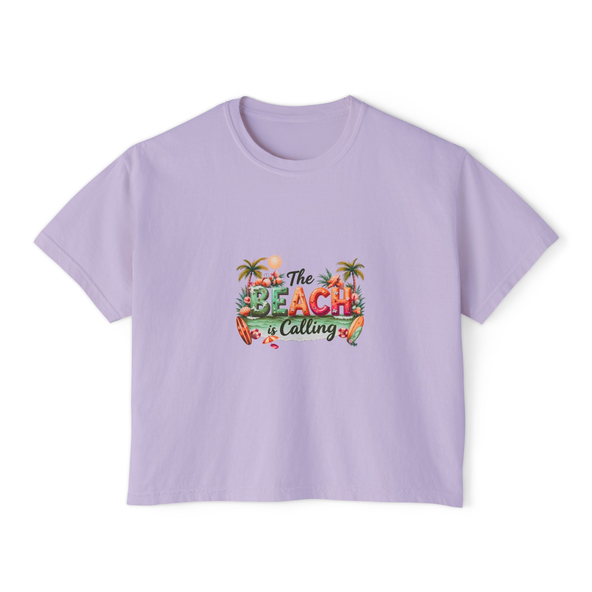 The Beach Is Calling Boxy Tee