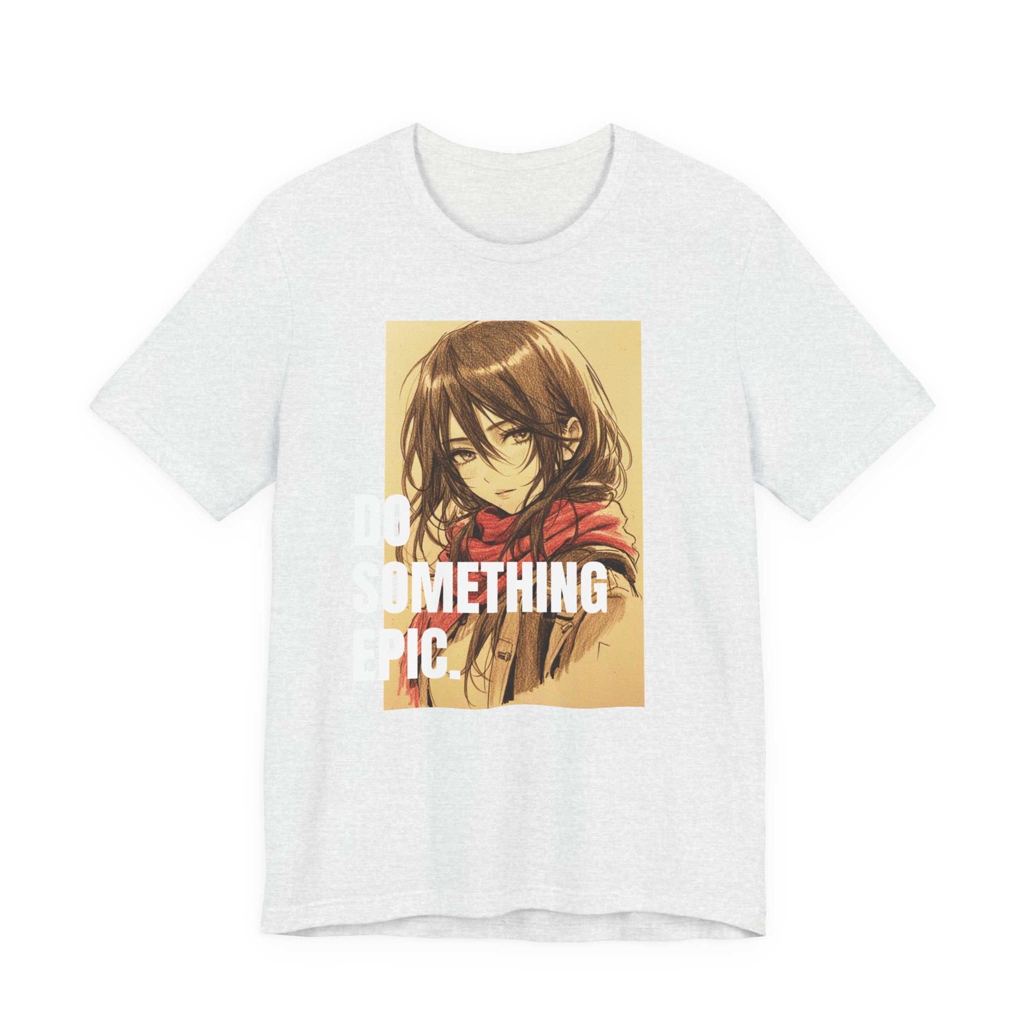 Anime Girl Portrait Tee — "Do Something Epic" Graphic T-Shirt