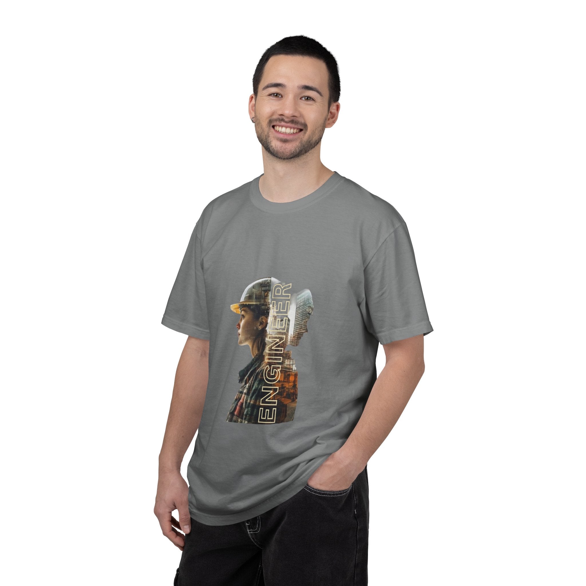 Engineer Double-Exposure Photo T-Shirt