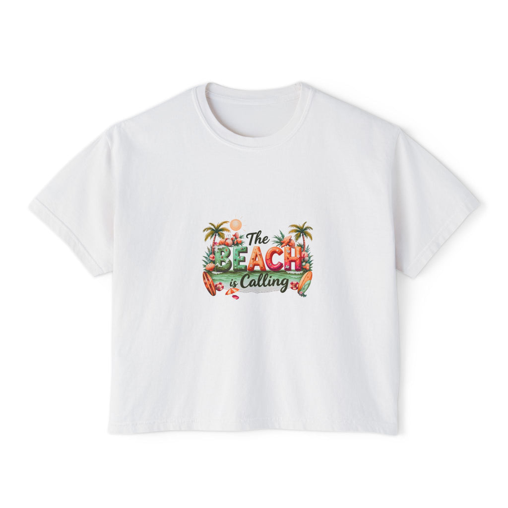 The Beach Is Calling Boxy Tee