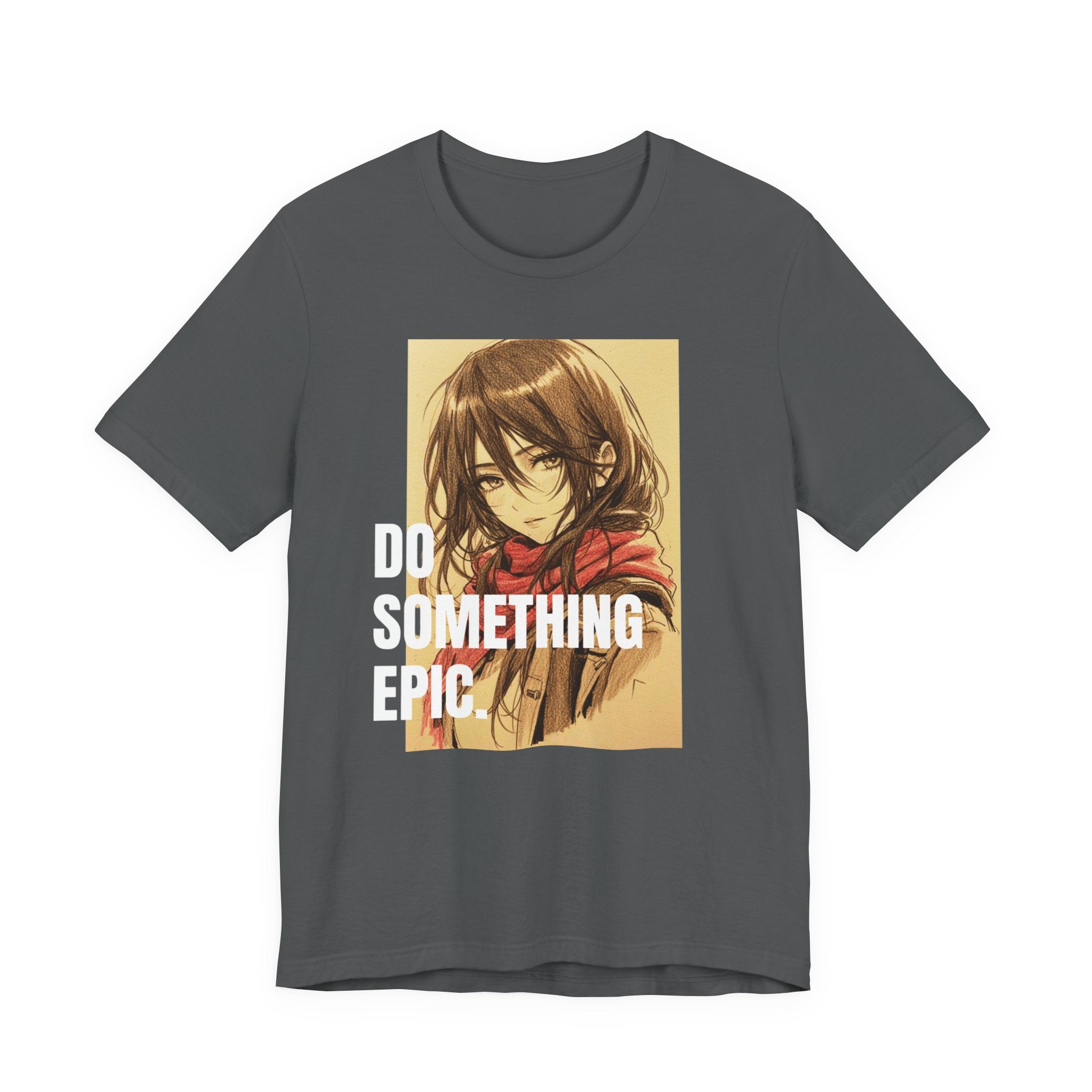 Anime Girl Portrait Tee — "Do Something Epic" Graphic T-Shirt
