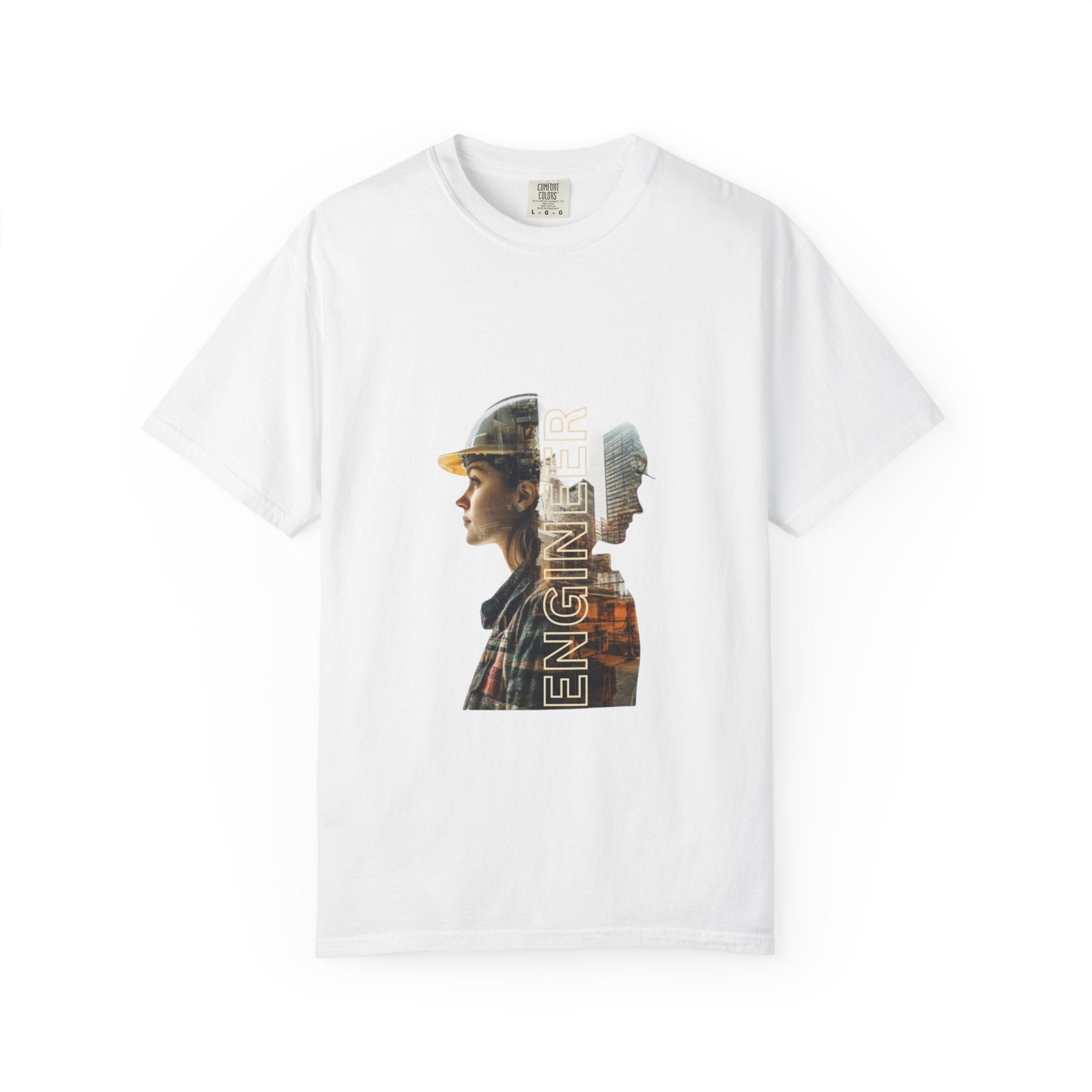 Engineer Double-Exposure Photo T-Shirt