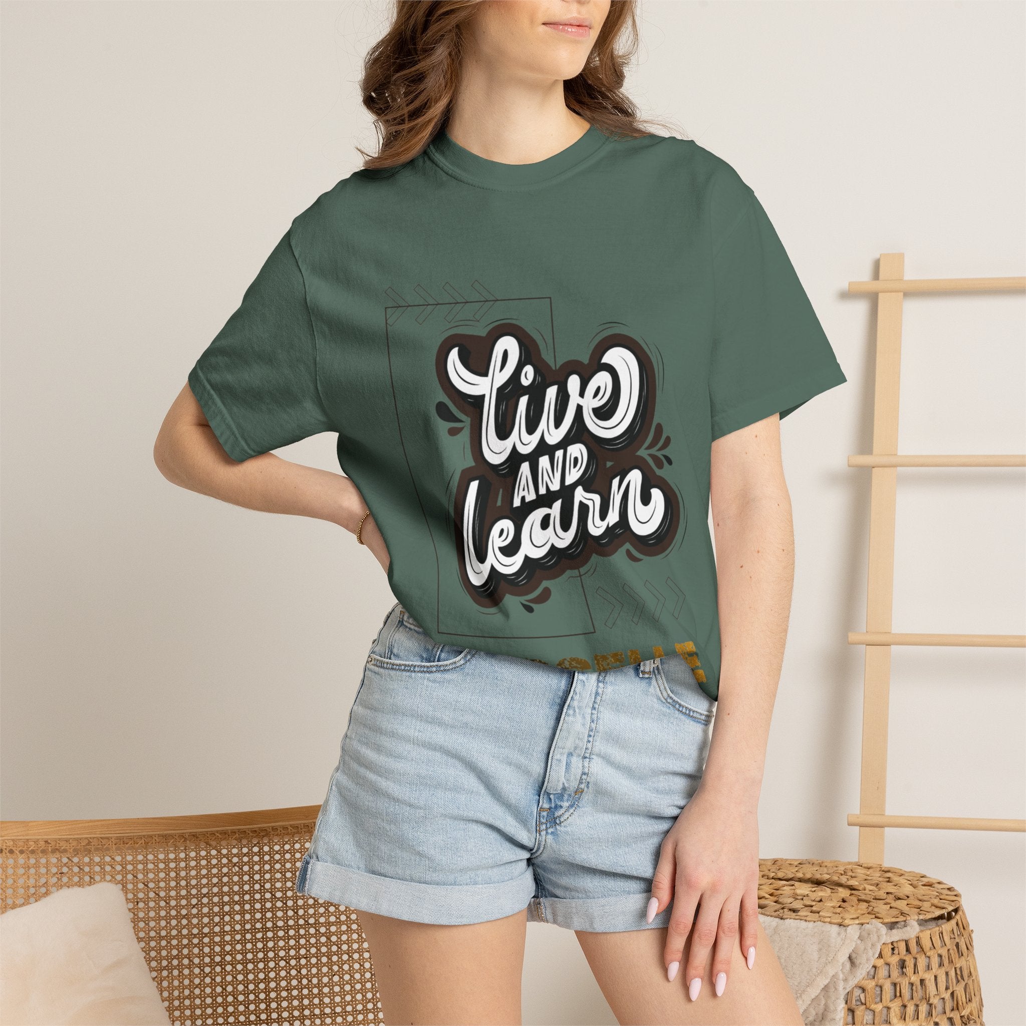 Live and Learn Graphic T-Shirt — "Live and Learn" Motivational Tee