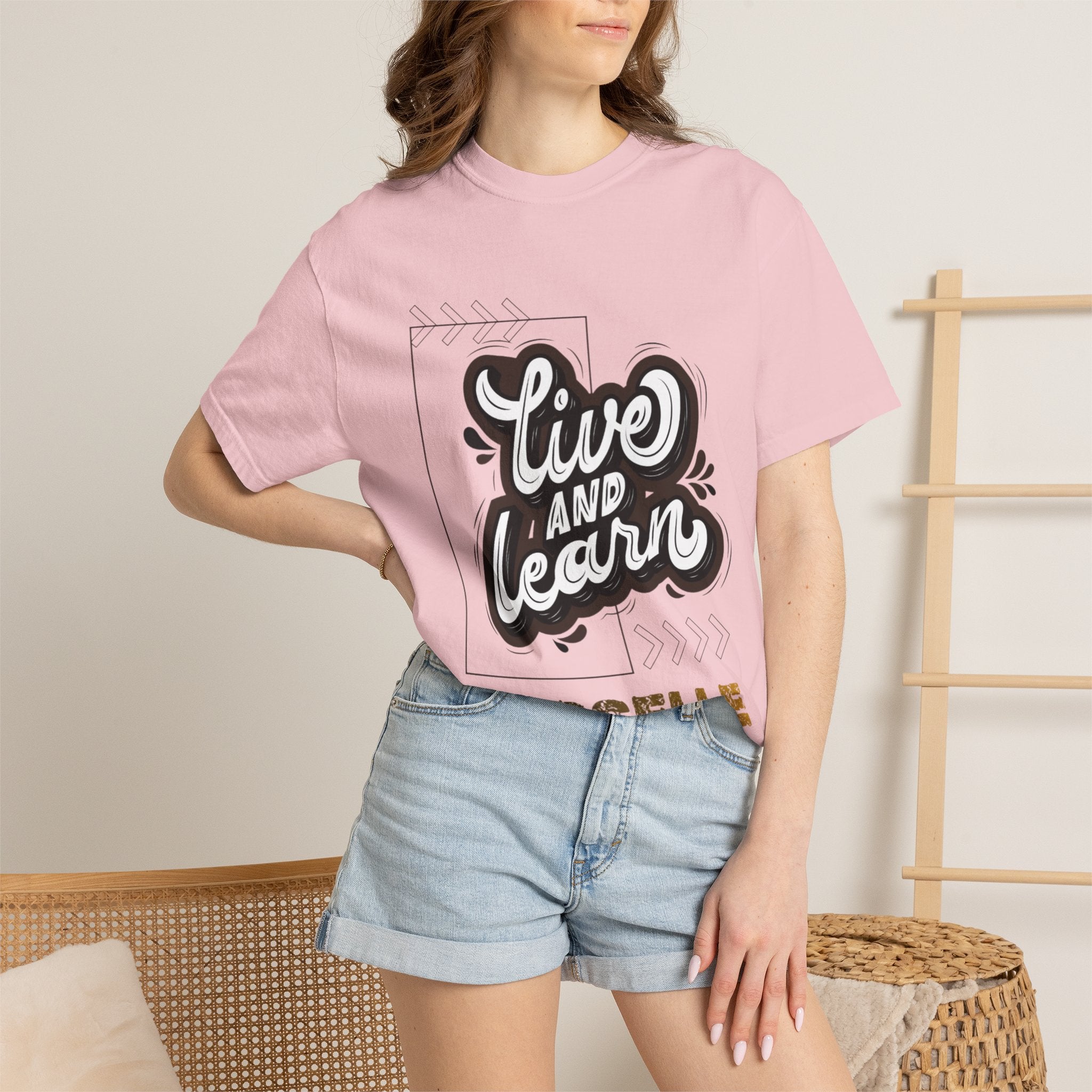 Live and Learn Graphic T-Shirt — "Live and Learn" Motivational Tee