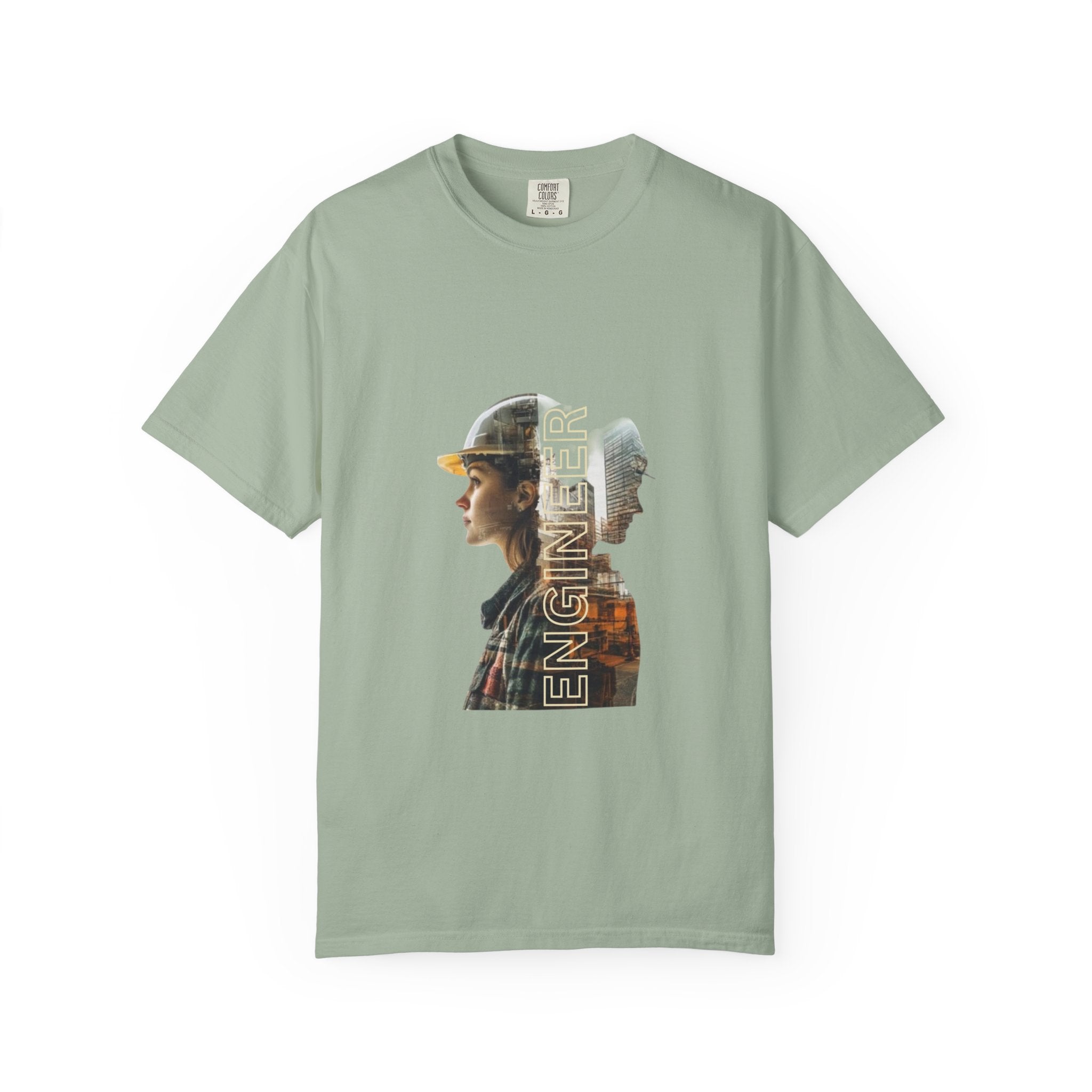 Engineer Double-Exposure Photo T-Shirt